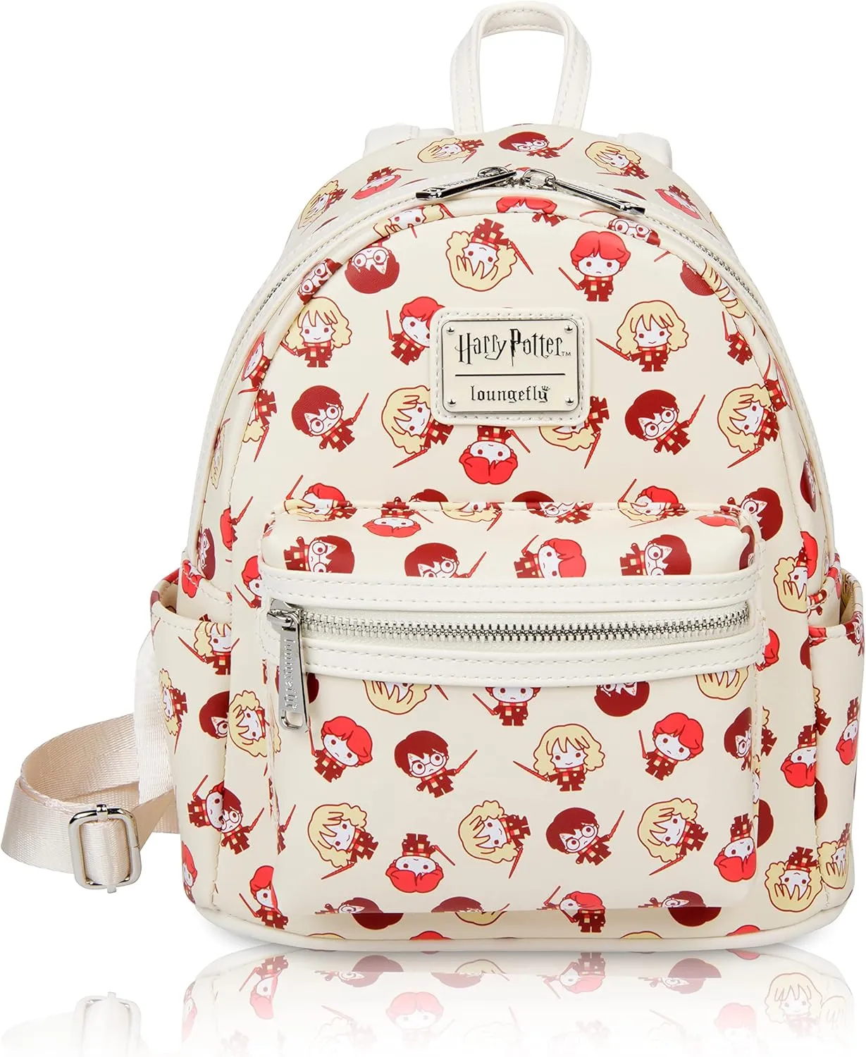 Loungefly Harry Potter Chibi Characters Wands Out All Over Print Mini Backpack