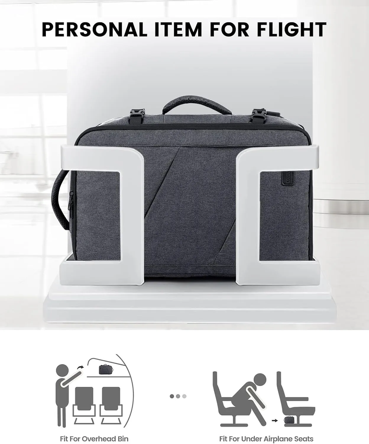 LOVEVOOK Carry on Travel Backpack, Large 50L for Men & Women Flight Approved with USB Charging Port&3 Packing Cubes, Large Suitcase Water Resistant Luggage Daypack Business Weekender Bag, Grey