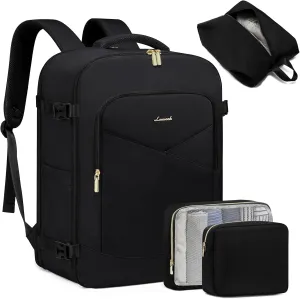 LOVEVOOK Travel Backpack for Women&Men,TSA Personal Item Travel Bag Fit 17inch Laptop,Carry on Backpack for Airplanes with 3 Packing Cubes,40L Waterproof Travel Essentials Airline Approved Luggage