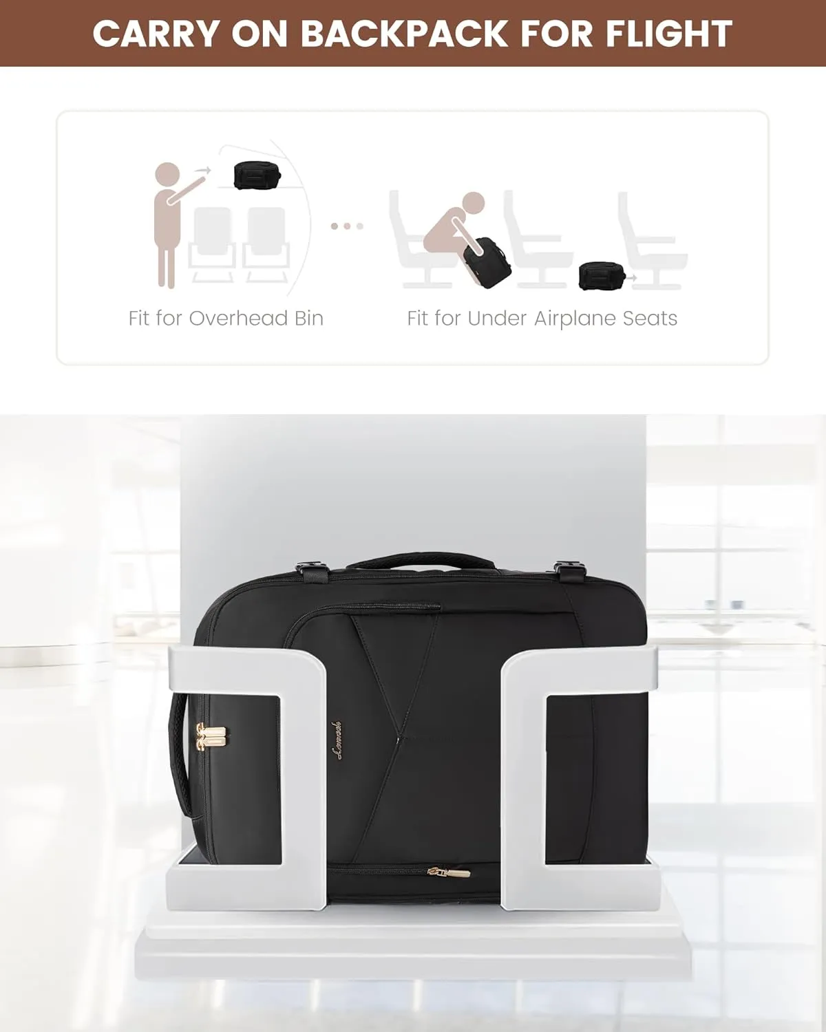 LOVEVOOK Travel Backpack for Women&Men,TSA Personal Item Travel Bag Fit 17inch Laptop,Carry on Backpack for Airplanes with 3 Packing Cubes,40L Waterproof Travel Essentials Airline Approved Luggage