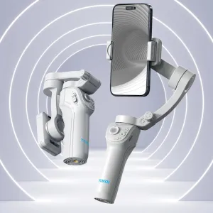 M01 3-Axis Smart Gimbal Handheld Stabilizer Selfie Tripod with Fill Light for Smartphone Anti Shake Foldable for Xiaomi iPhone