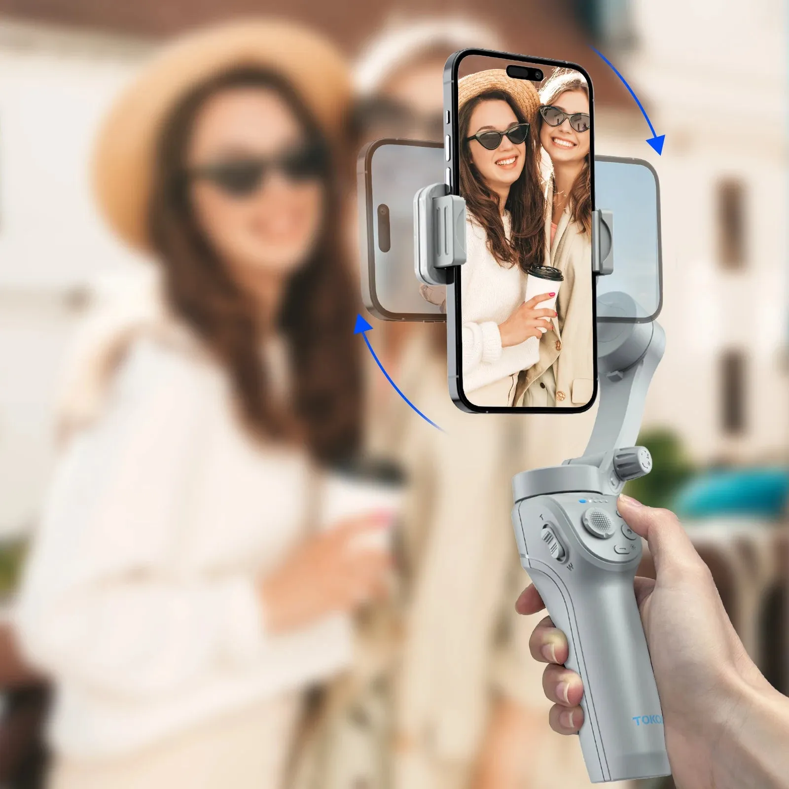 M01 3-Axis Smart Gimbal Handheld Stabilizer Selfie Tripod with Fill Light for Smartphone Anti Shake Foldable for Xiaomi iPhone