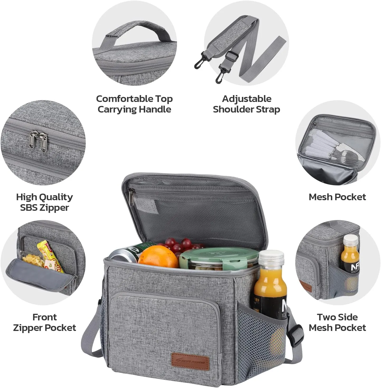 Maelstrom Lunch Box for Men,Insulated Lunch Bag Women/Men,Leakproof Lunch Cooler Bag, Lunch Tote Bag