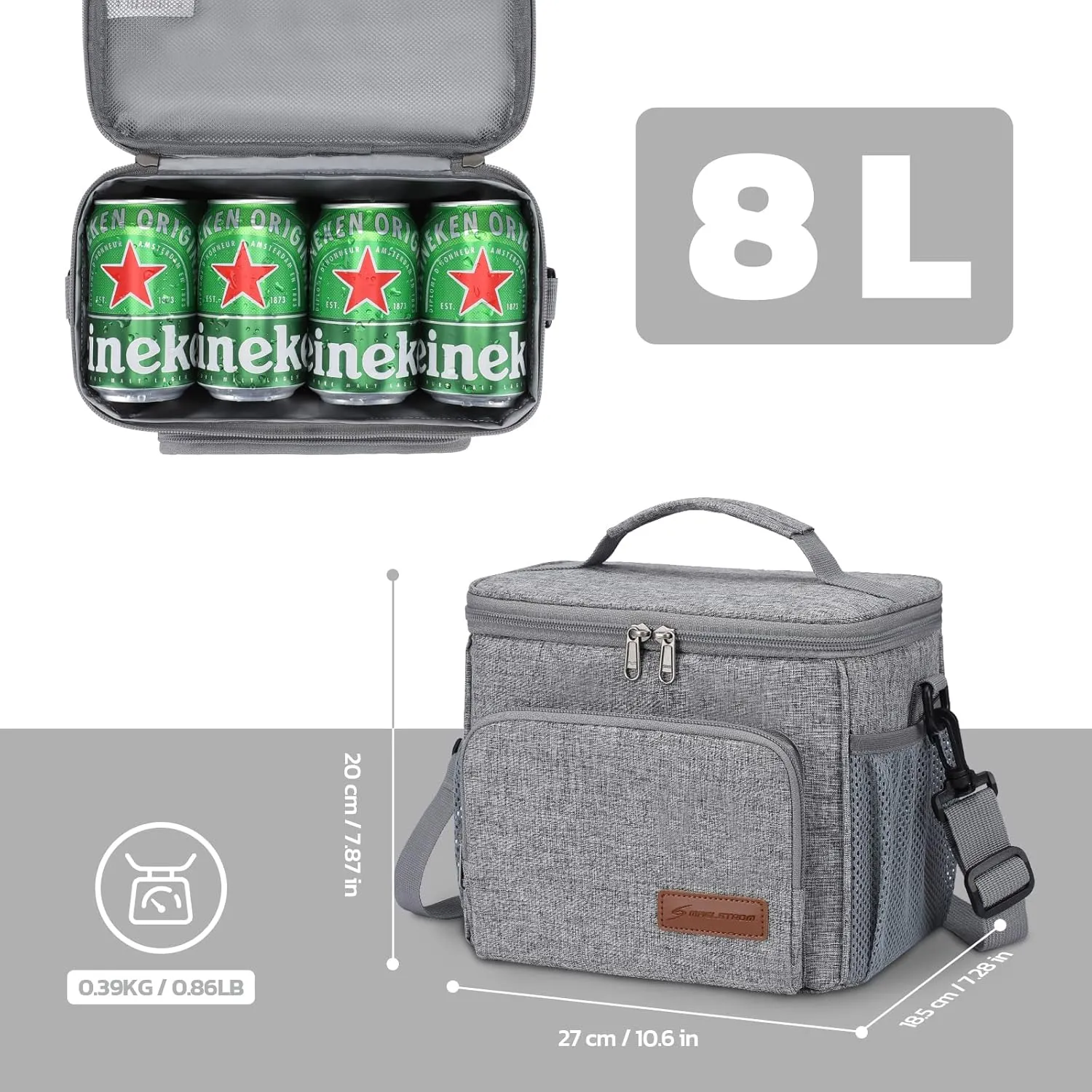 Maelstrom Lunch Box for Men,Insulated Lunch Bag Women/Men,Leakproof Lunch Cooler Bag, Lunch Tote Bag