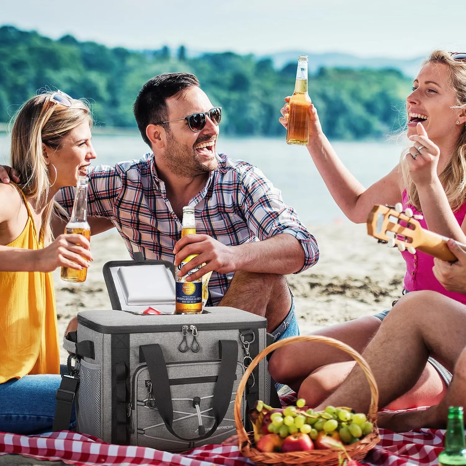 Maelstrom Soft Sided Cooler Bag, 30/40 Can Collapsible Insulated Ice Chest, Large Leakproof Camping & Travel Cooler for Kayaking & Beach