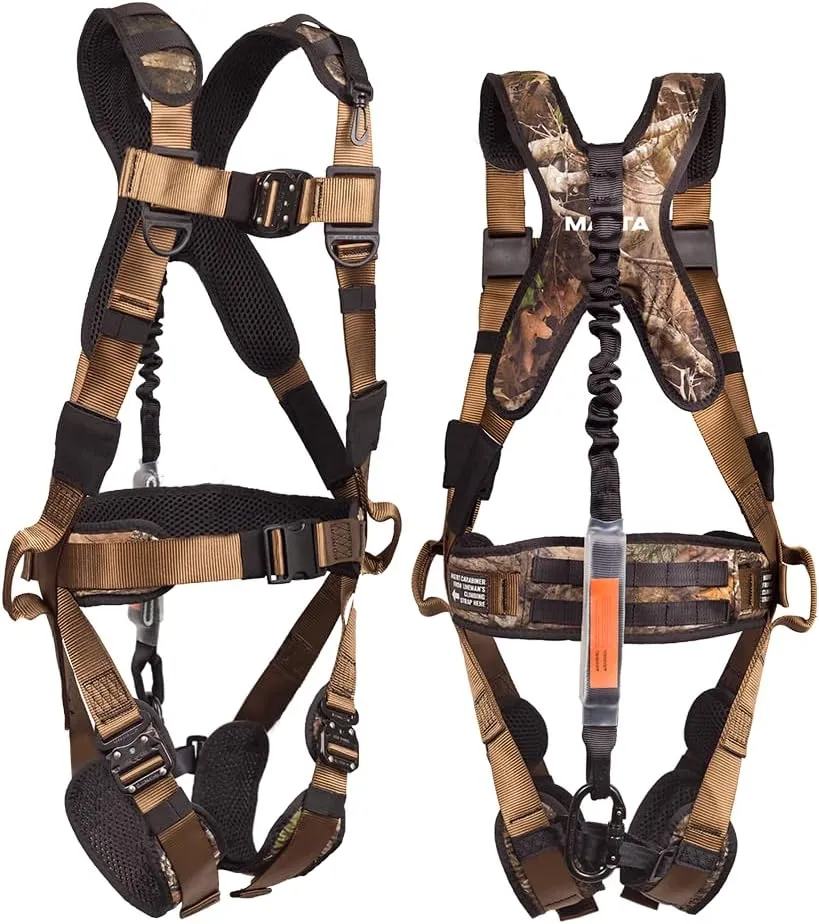 Malta Hunting Safety Hunter's Elite Safety Harness Set with Climbing Strap, Tree Strap, Deer Drag/Suspension Relief Strap