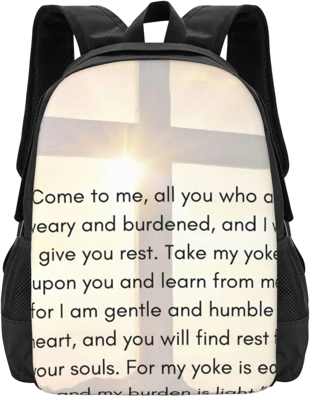 Matthew 11：28-30 Lightweight Packable Backpack Travel Casual Hiking Daypack Foldable Backpack For Men Women