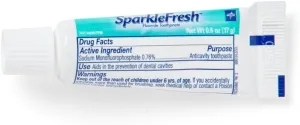 Medline Sparkle Fresh Toothpaste, Fluoride Protection, 0.6 oz., Dental Hygiene and Oral Care, Pack of 720