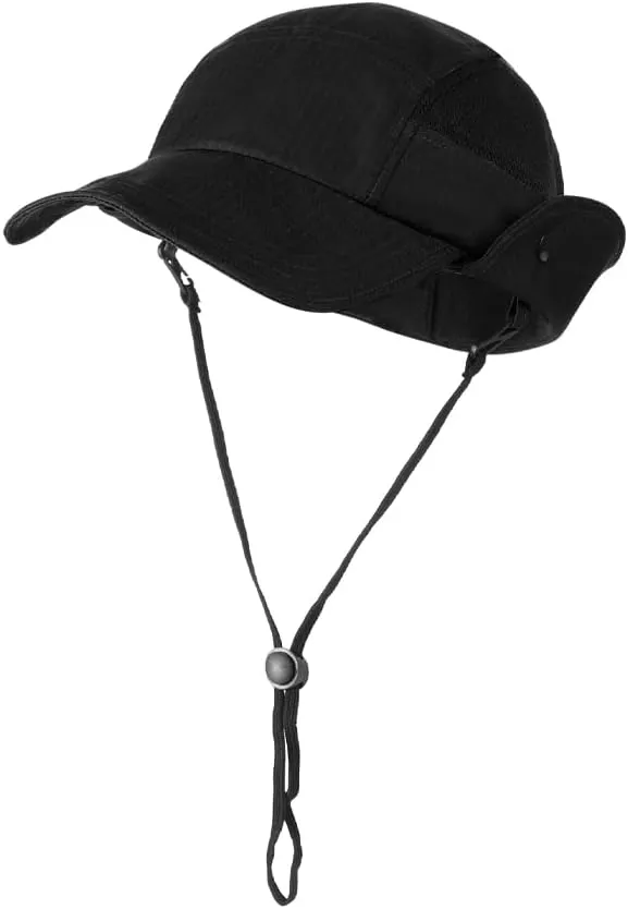 Men's Safari Bucket Hat Sun Protection Summer Boonie Hat with Neck Flap Fishing Hiking Hunting Mesh Baseball UPF50 Cap