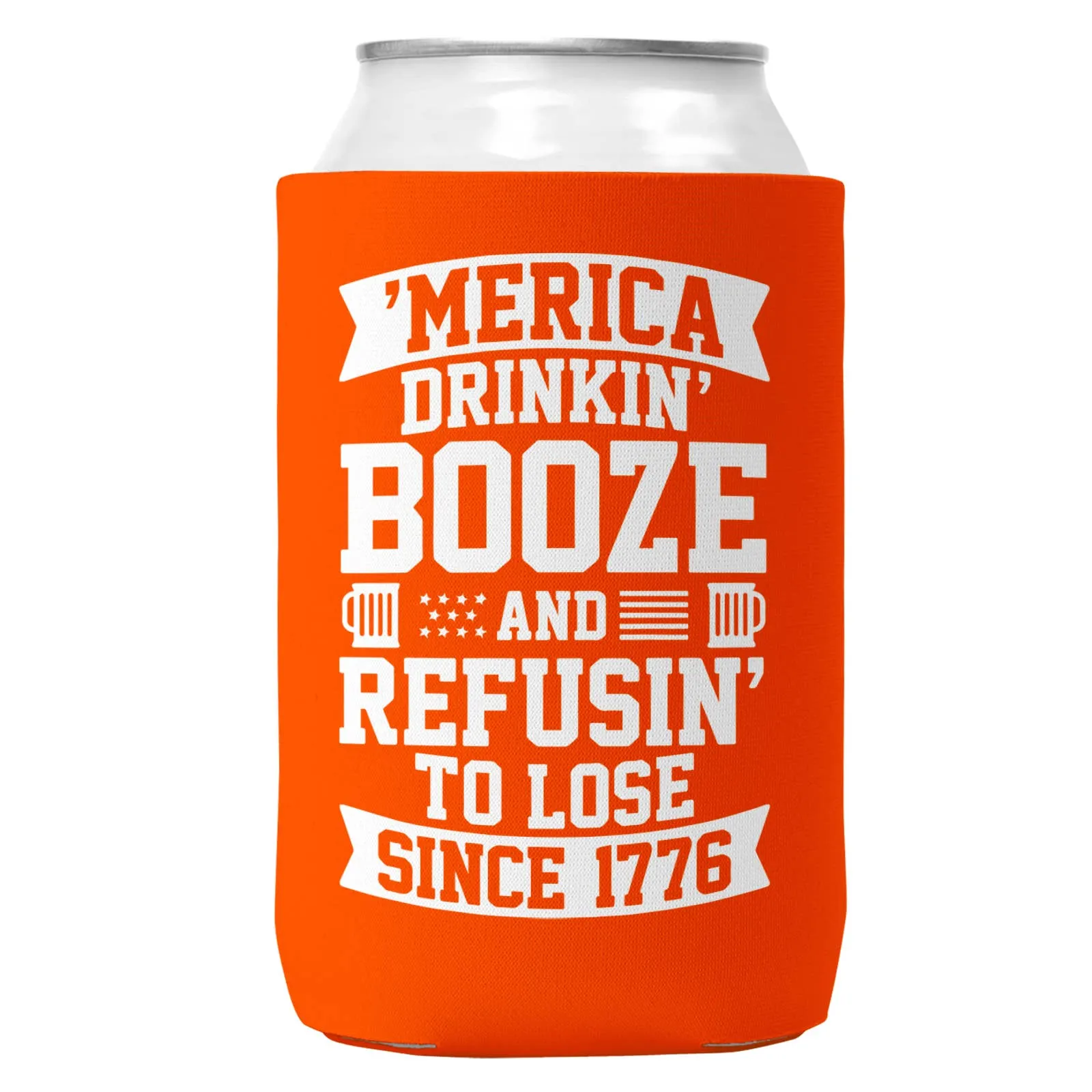 Merica Drinkin Booze Can Coozie/Cooler for 12oz Cans