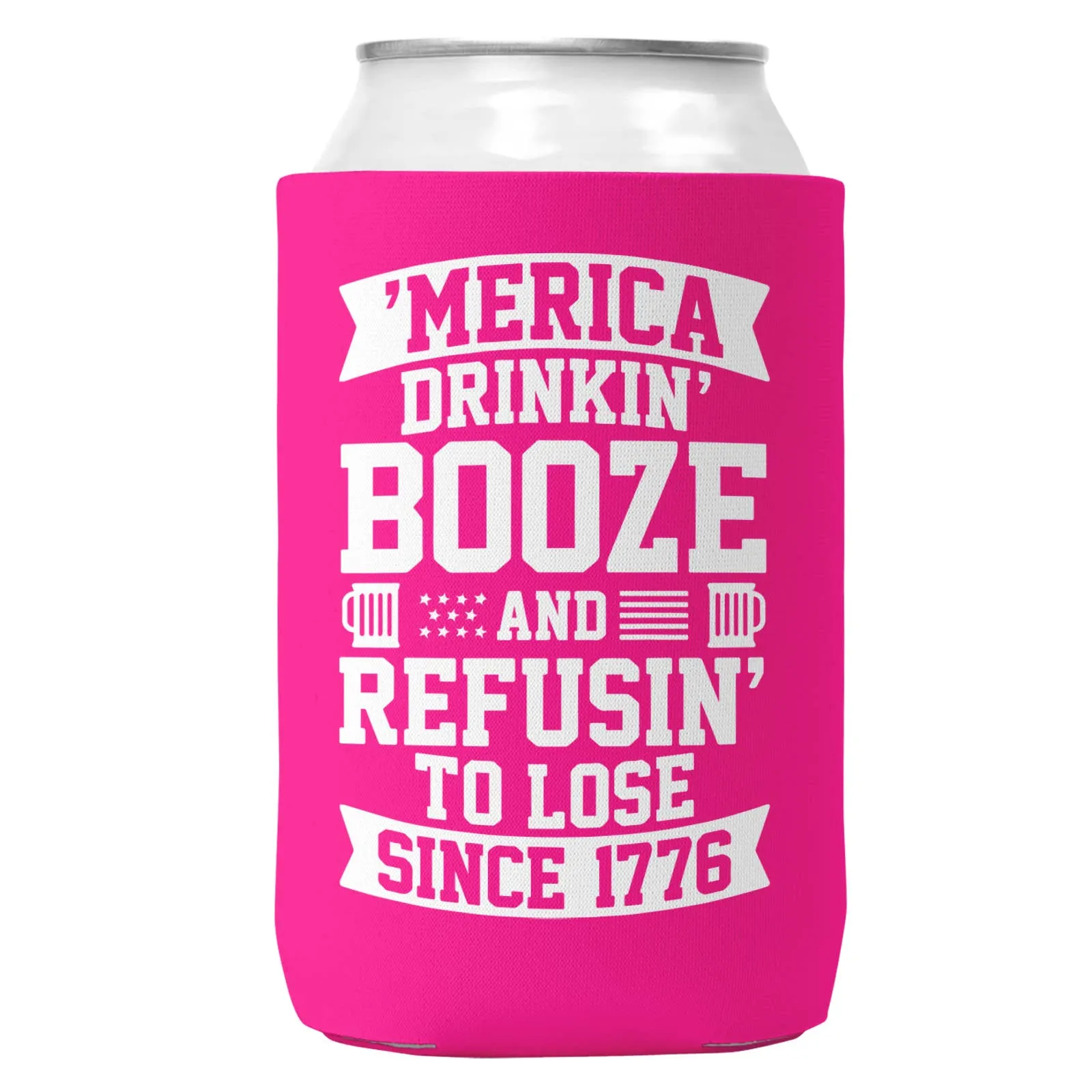 Merica Drinkin Booze Can Coozie/Cooler for 12oz Cans