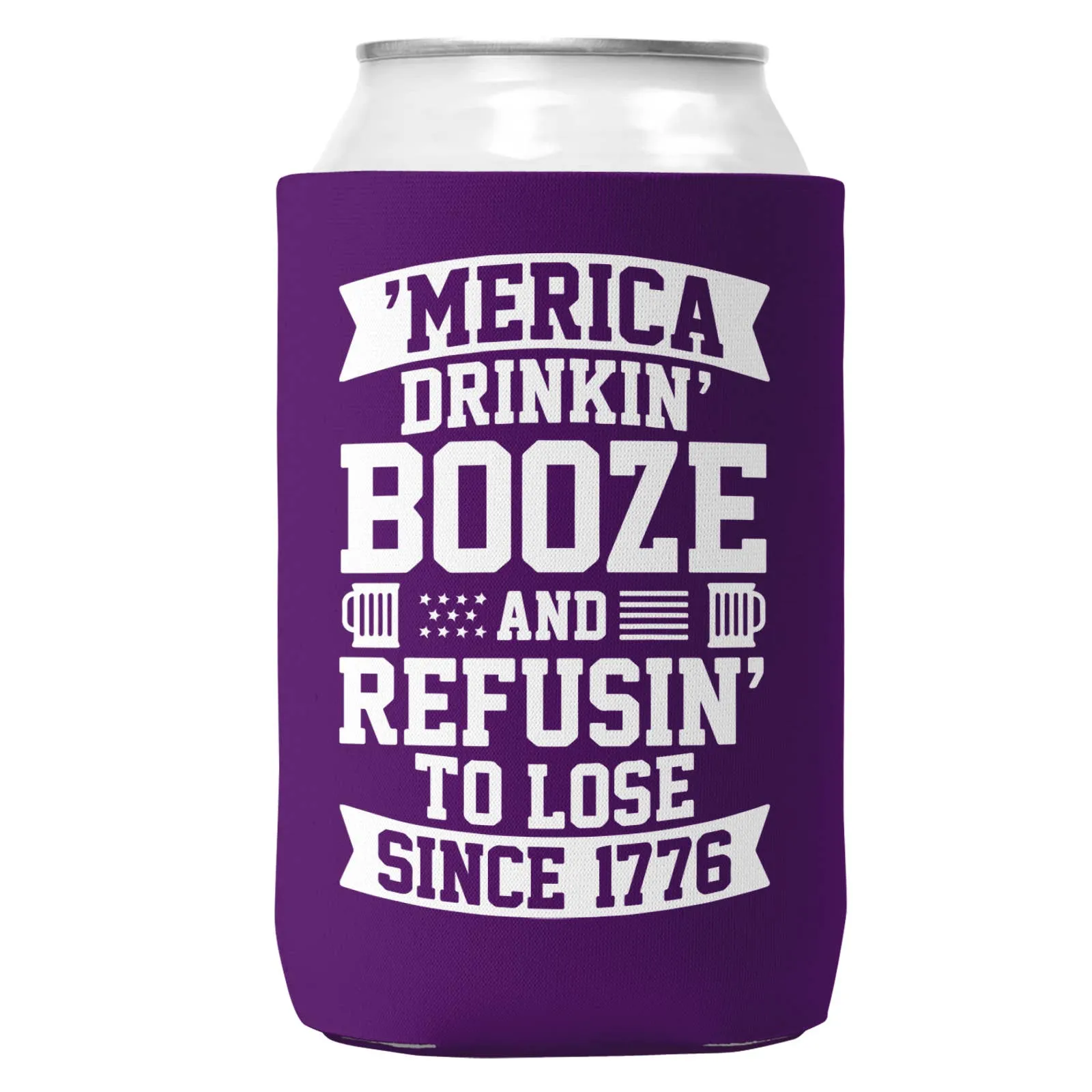 Merica Drinkin Booze Can Coozie/Cooler for 12oz Cans