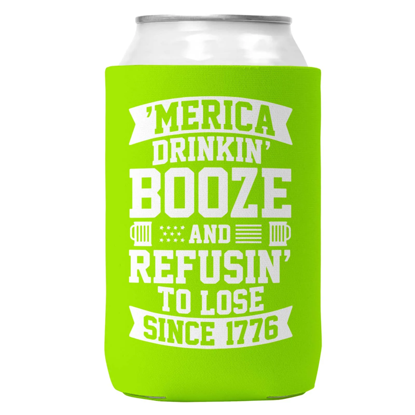Merica Drinkin Booze Can Coozie/Cooler for 12oz Cans