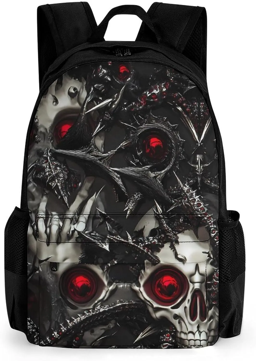 Metal Skull Death Thorns Small Backpack Travel Bag Cute Back Packs Fashion Graphic Print Daypack