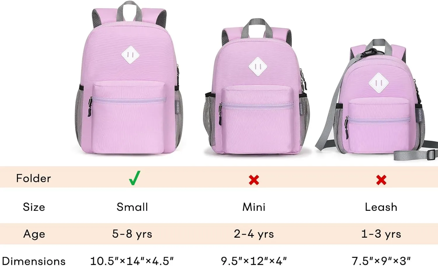 mibasies Kids Backpack for Girls 4-6: Girls Backpacks for Elementary Kindergarten