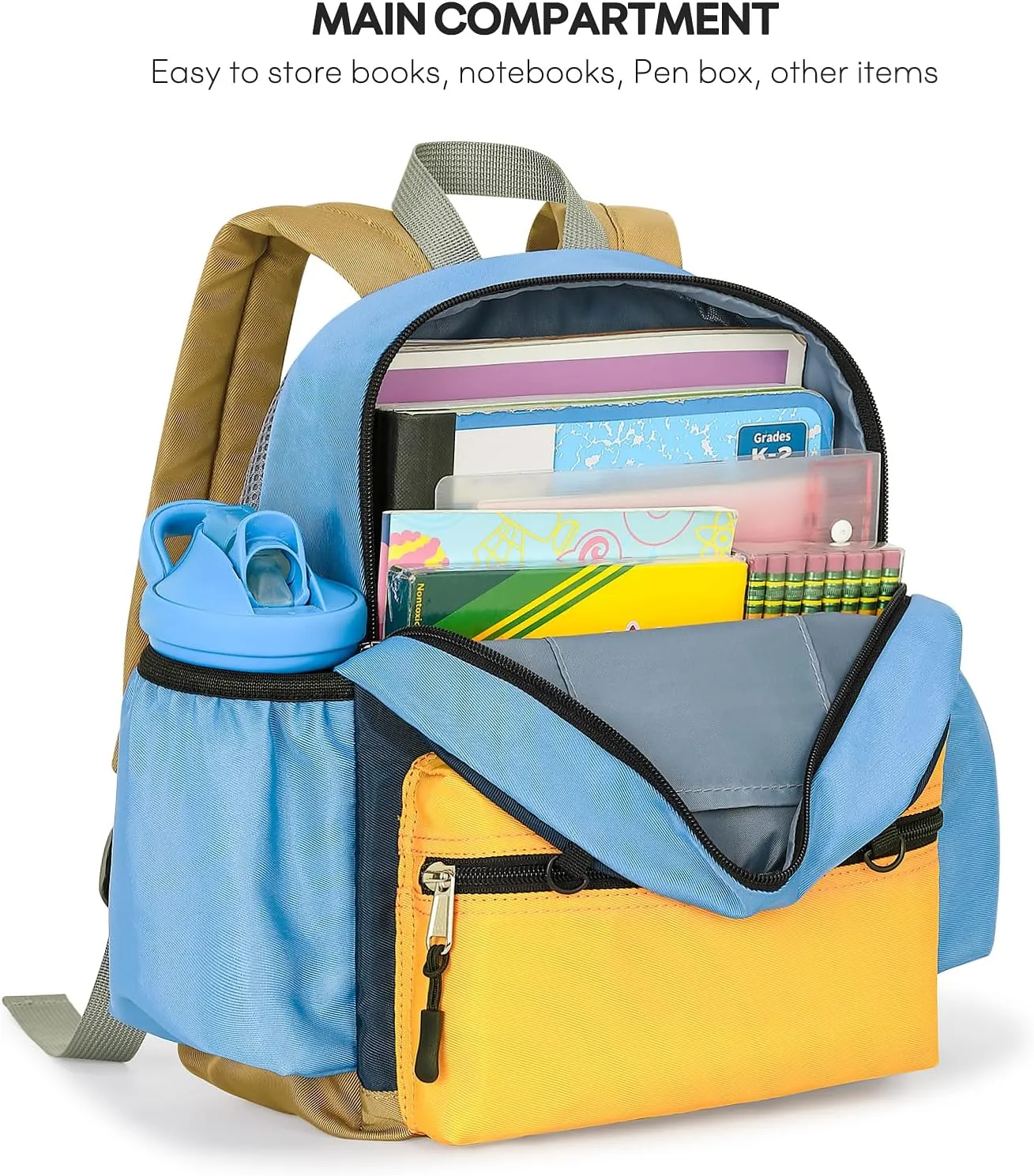 mibasies Toddler Backpack for Boys 2-4: Preschool Backpack for Boys - Kids Toddler Bookbag