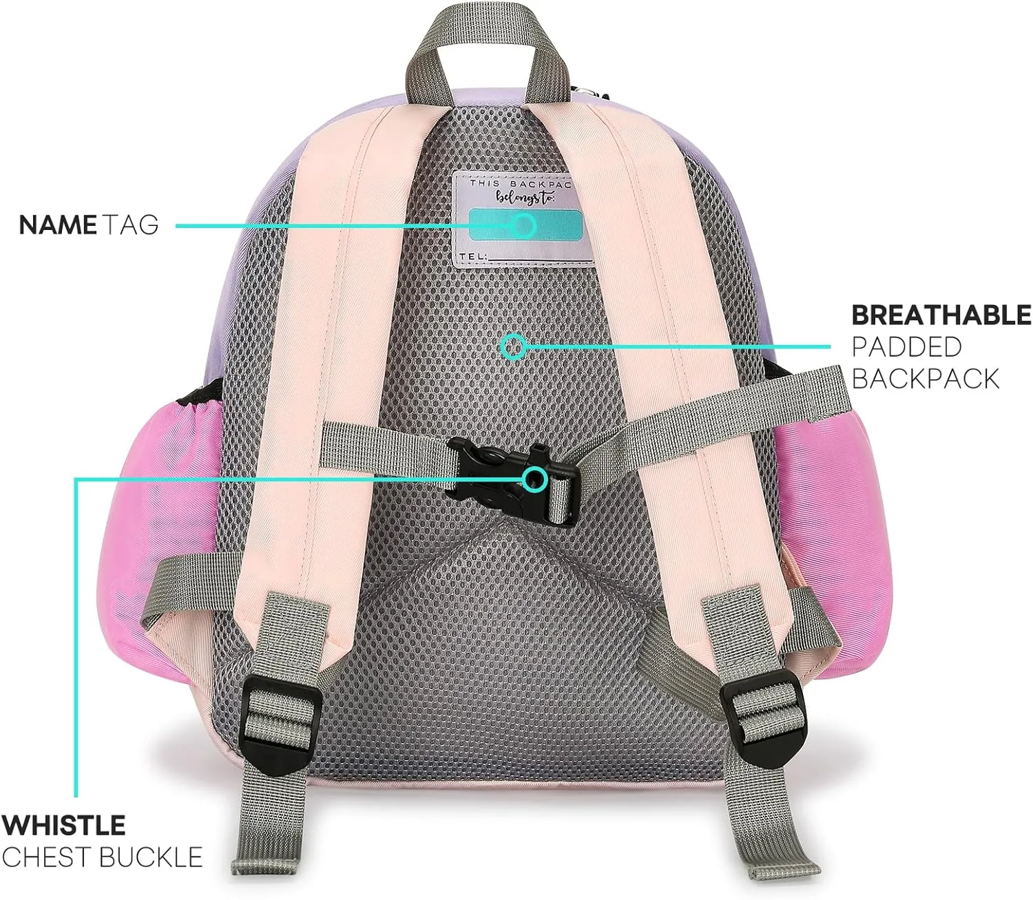 mibasies Toddler Backpack for Girls 2-4: Preschool Backpack for Girls - Kids Toddler Bookbag