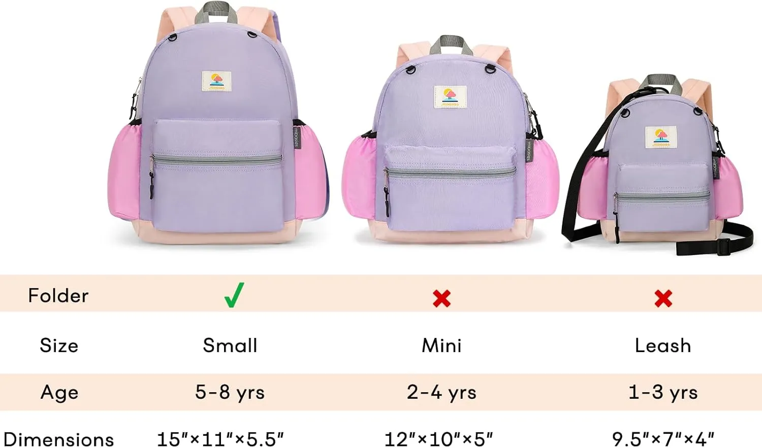 mibasies Toddler Backpack for Girls 2-4: Preschool Backpack for Girls - Kids Toddler Bookbag