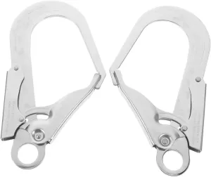 Mikikit 2pcs Heavy Duty Locking Carabiner Large Safety Hook for Climbing Auto Locking Carabiner Reinforced Metal