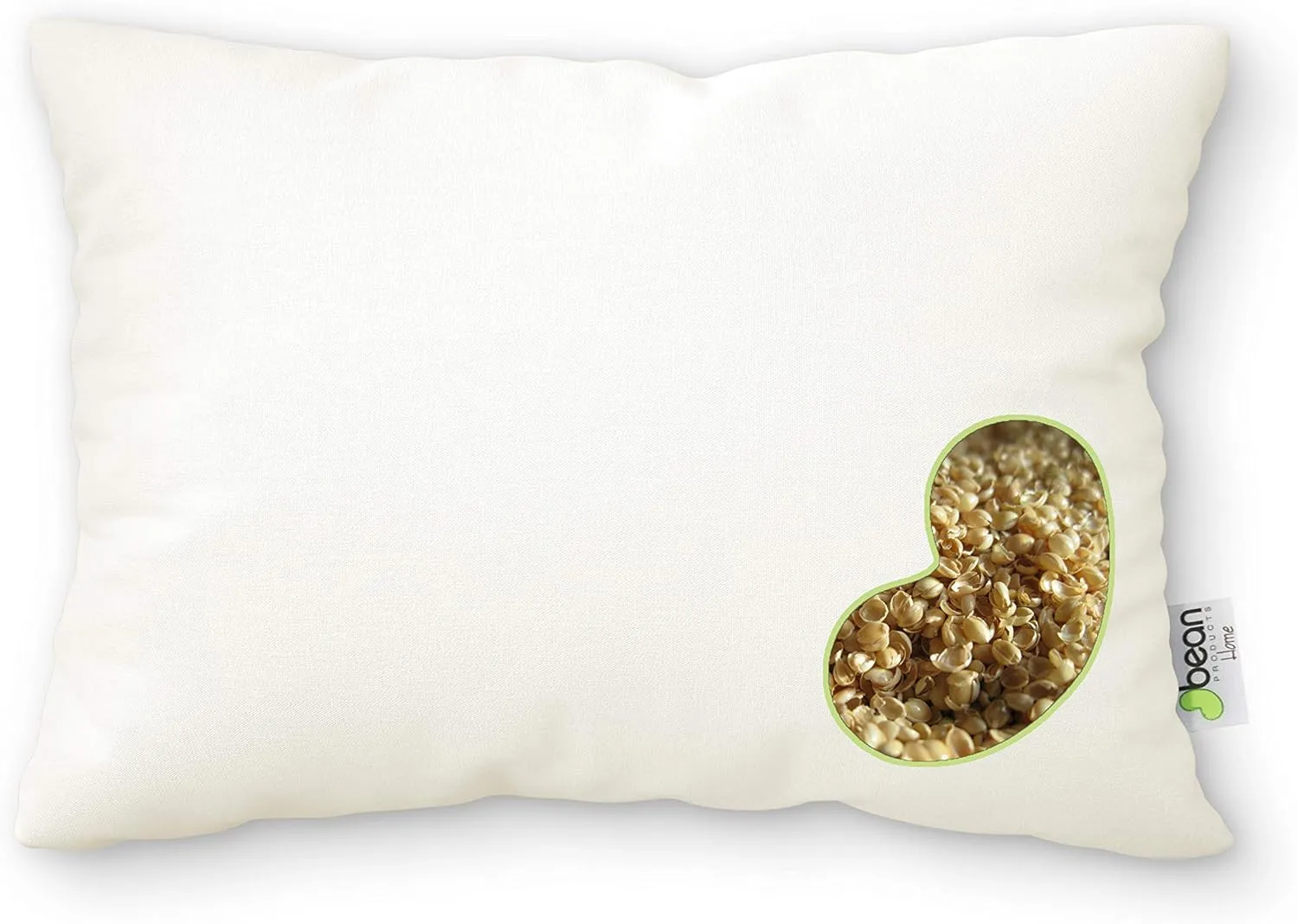 Millet Standard Bed Pillow - Organic Cotton, Vegan, Premium Quality - Made in USA - 20" x 26" - Neck Bed Body Floor Cushion Insert Couch Throw Bolster - Organic Eco Friendly Fabric and Fill
