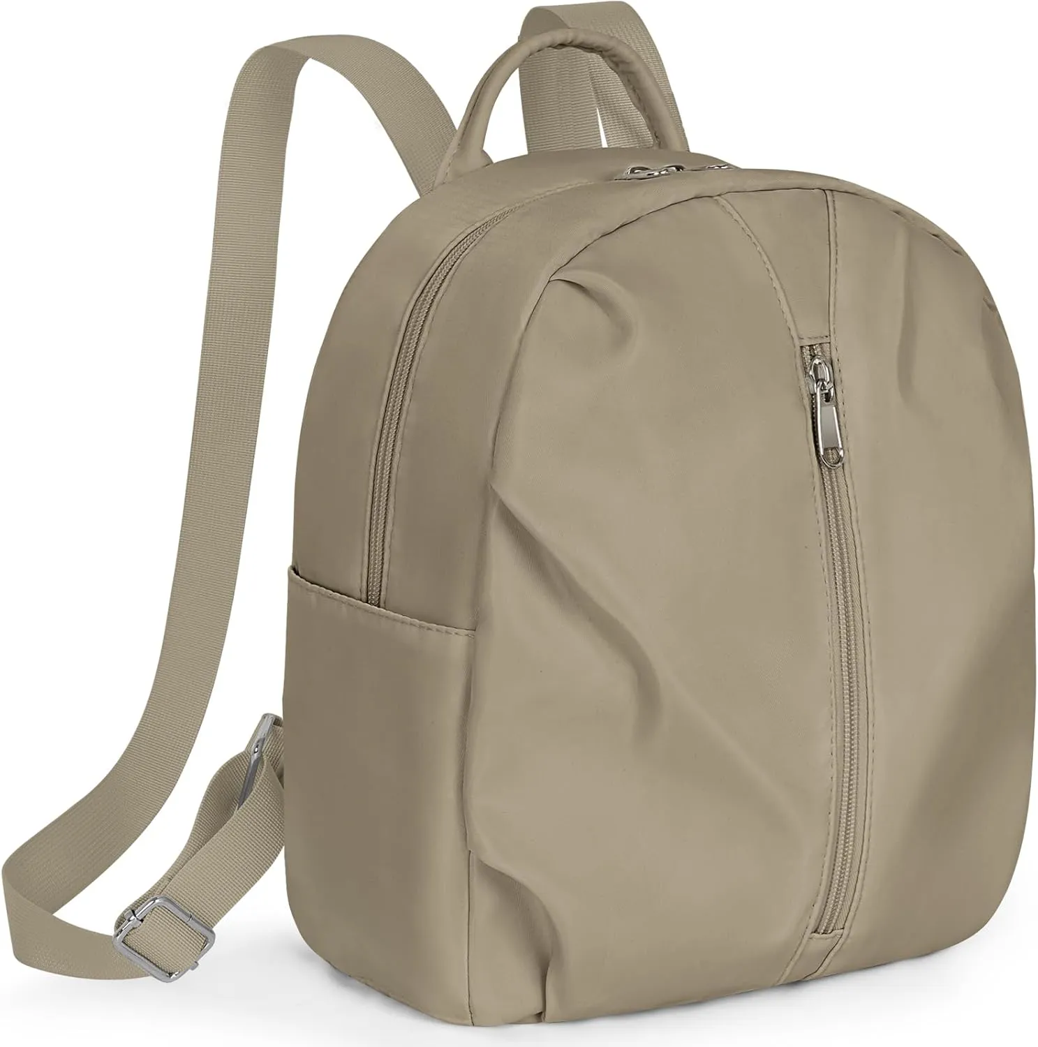 Mini Backpack Purse Small Cute Women Bag Lightweight Daypack for Travel (Khaki)