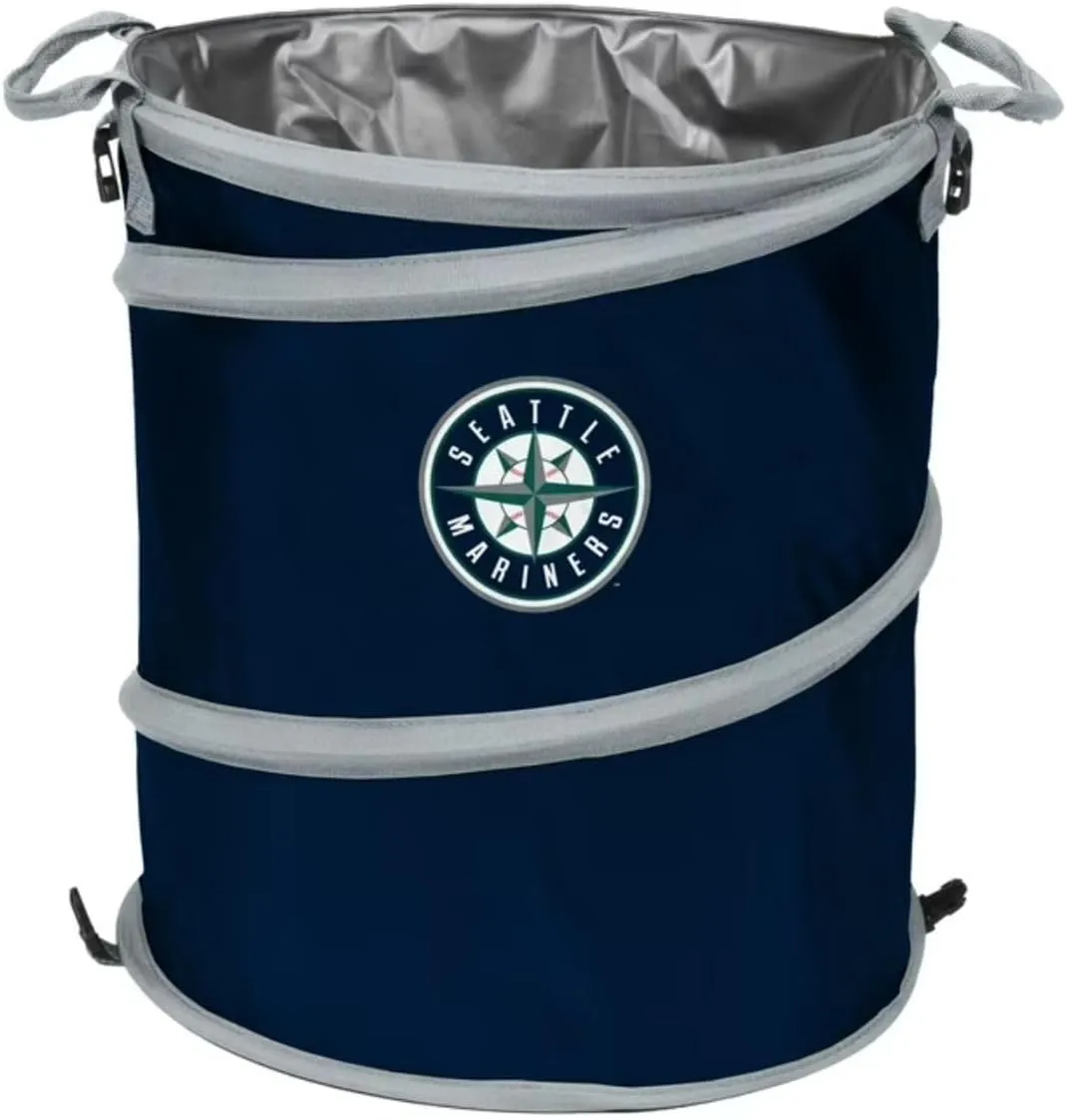 MLB Collapsible 3-in-1 Cooler, Trash Can, Travel Hamper (Seattle Mariners)
