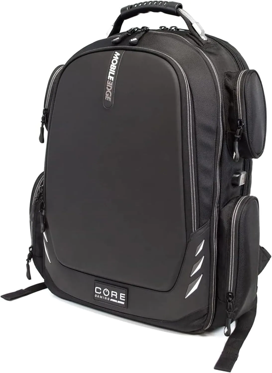 Mobile Edge Core Gaming Laptop Backpack, Fits 17-18 Inch Laptops, with USB Charging Port and Cable, TSA Friendly, Black
