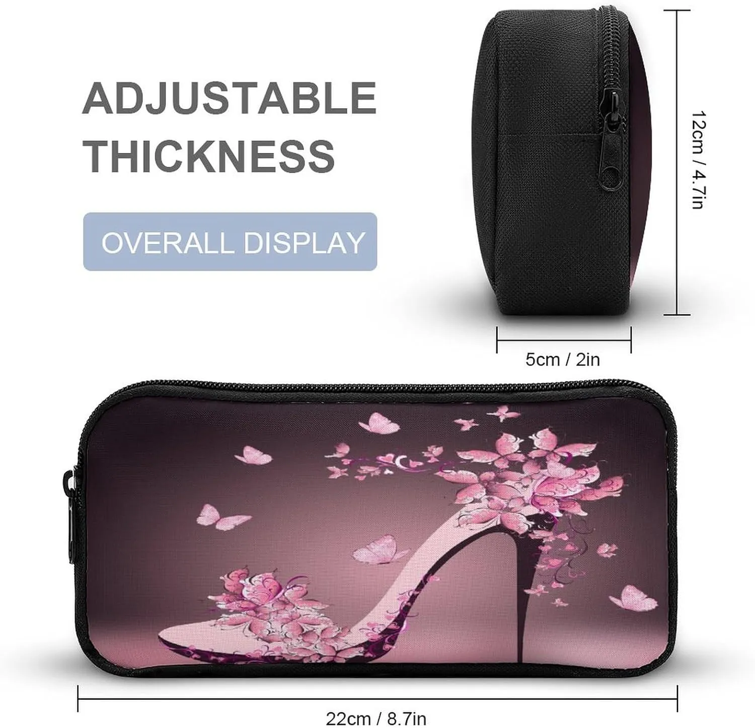Modern Pastel Art High Heels Bags Set Backpack For Work Hiking Lunch Bag Travel Unisex Bags