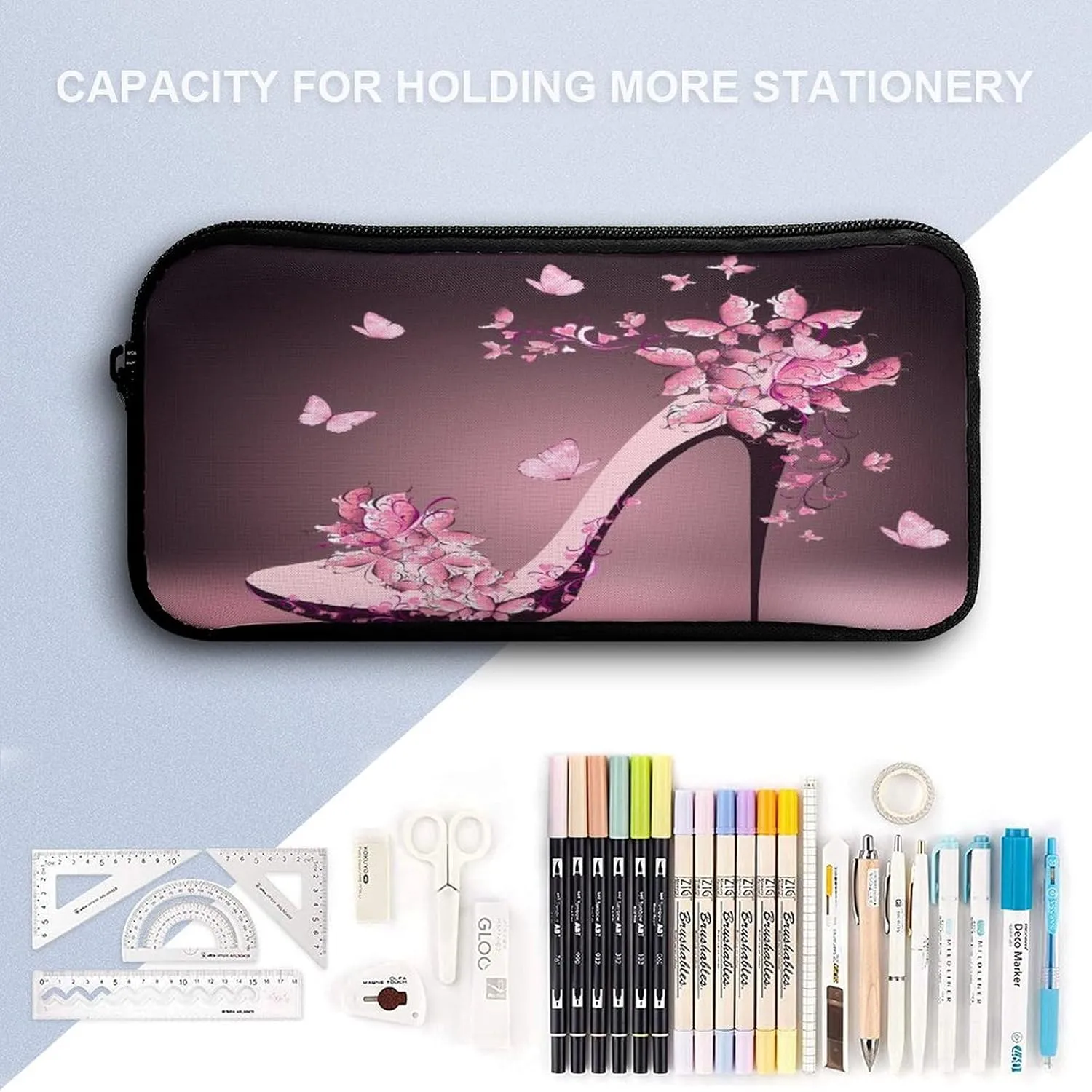 Modern Pastel Art High Heels Bags Set Backpack For Work Hiking Lunch Bag Travel Unisex Bags