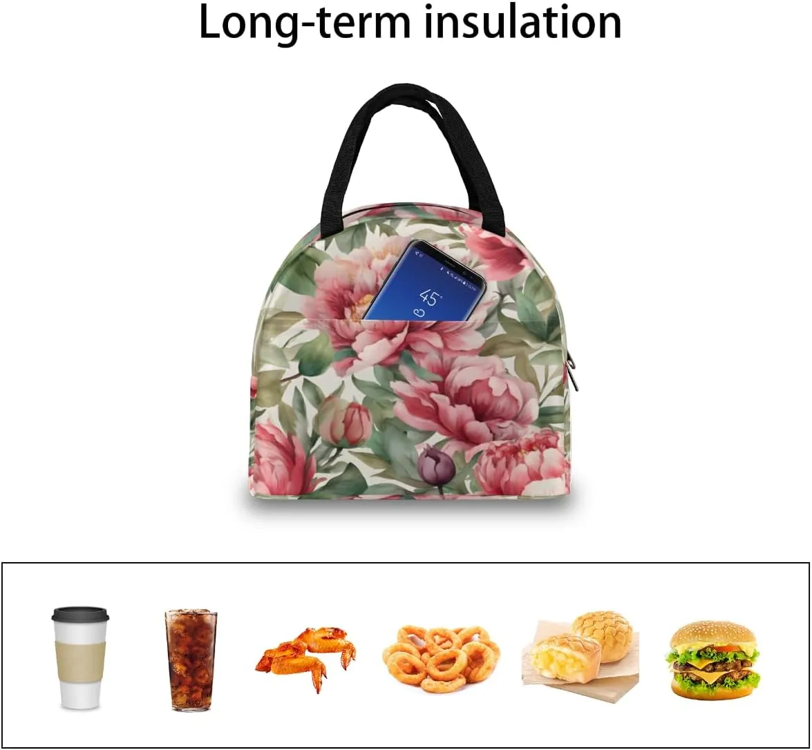 Modern Romance Lunch Tote Bag Reusable Insulated Bags Waterproof Adult Portable Meal Cooler Pack for Women Men Picnic Office Work Travel