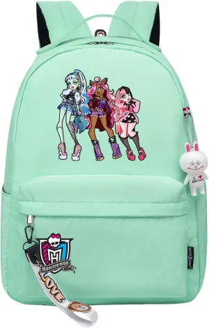 Monster High Classic Backpack Water Proof Large Laptop Bag Casual Sturdy Travel Knapsack(One Size)