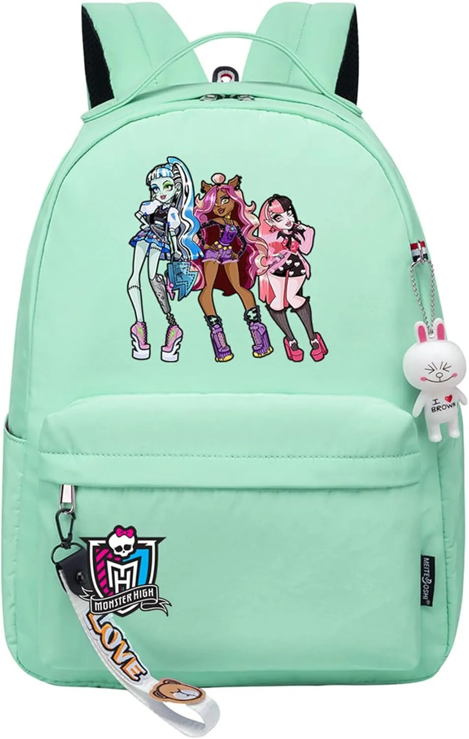 Monster High Classic Backpack Water Proof Large Laptop Bag Casual Sturdy Travel Knapsack(One Size)