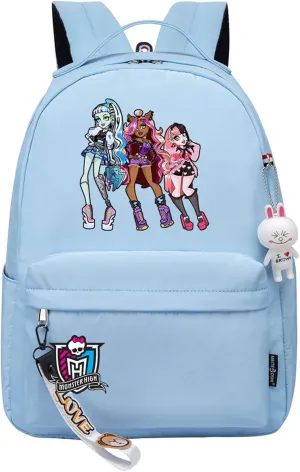 Monster High Classic Backpack Water Proof Large Laptop Bag Casual Sturdy Travel Knapsack(One Size)