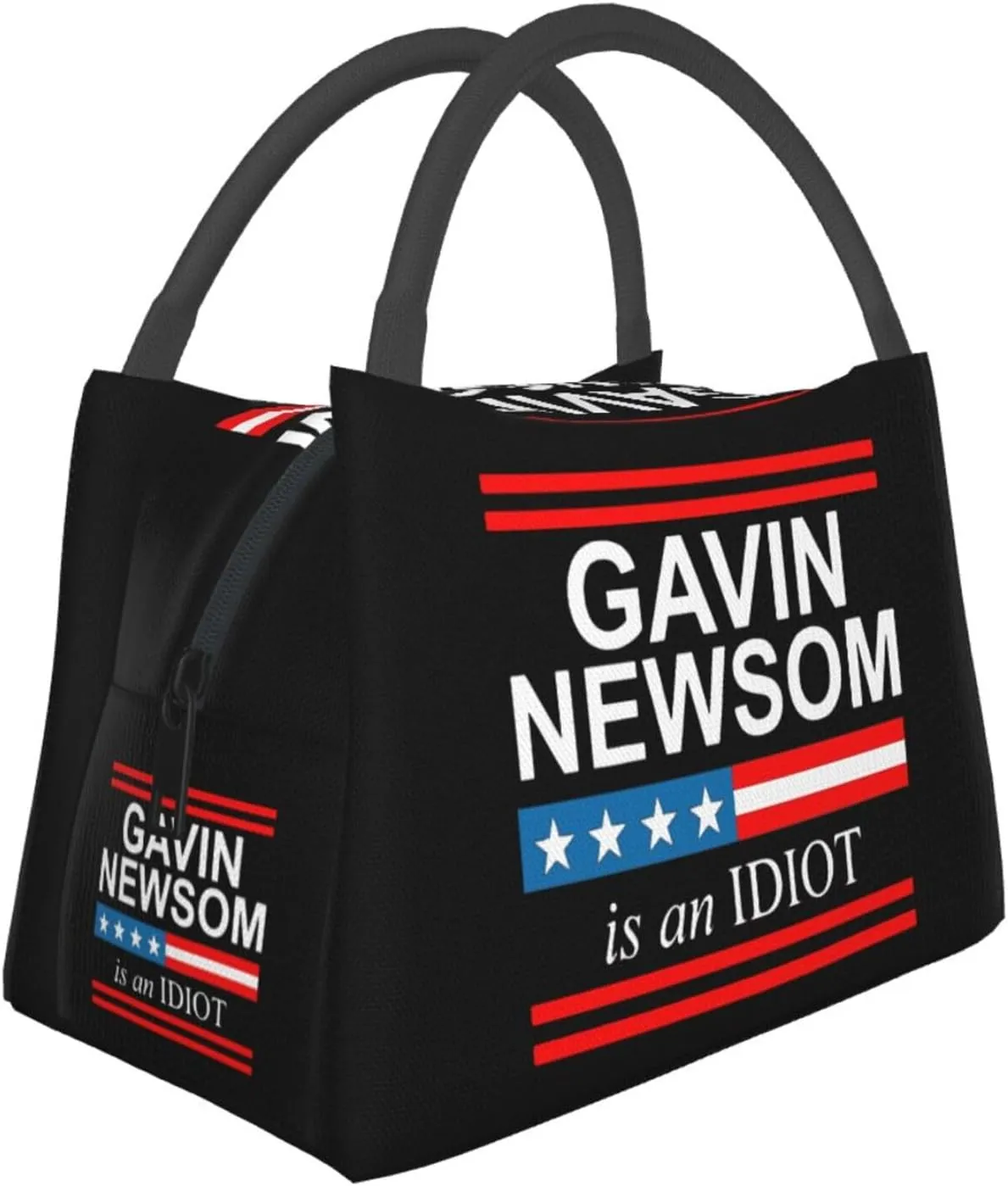 My Governor is an Idiot Lunch Box Large Portable Collapsible Insulated Cooler Lunch Tote for Men Women26