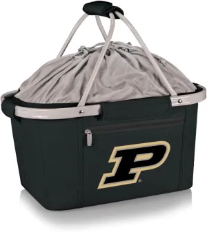 NCAA Purdue Boilermakers Metro Shopping Basket - Insulated Picnic Basket - Collapsible Market Basket - Utility Tote Cooler Bag