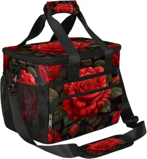 Nectar-Rich Flower Soft Sided Cooler Bag, 20 Cans Insulated Leak Proof Cooler Bag with Hard Bottom Radiant Flower Portable Lightweight Cooler Picnic Cooler Lunch Tote Bag for Travel Camping