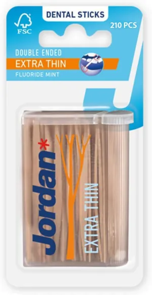 New Extra Thin Double Ended Dental Sticks, Fluoride Mint, 210 Pieces