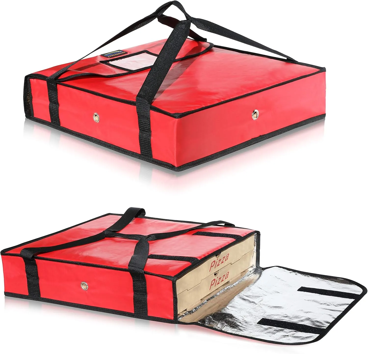 New Star Foodservice 50097 Insulated Pizza Delivery Bag, 20 by 20 by 5-Inch, Red