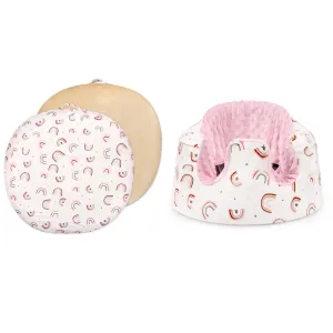 Newborn Lounger Cover and Baby Seat Cover for Bumbo Seat, Rainbow