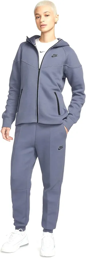Nike Sportswear Tech Fleece Women's Mid-Rise Joggers (US, Alpha, Large, Regular, Regular, Light Carbon/Black)