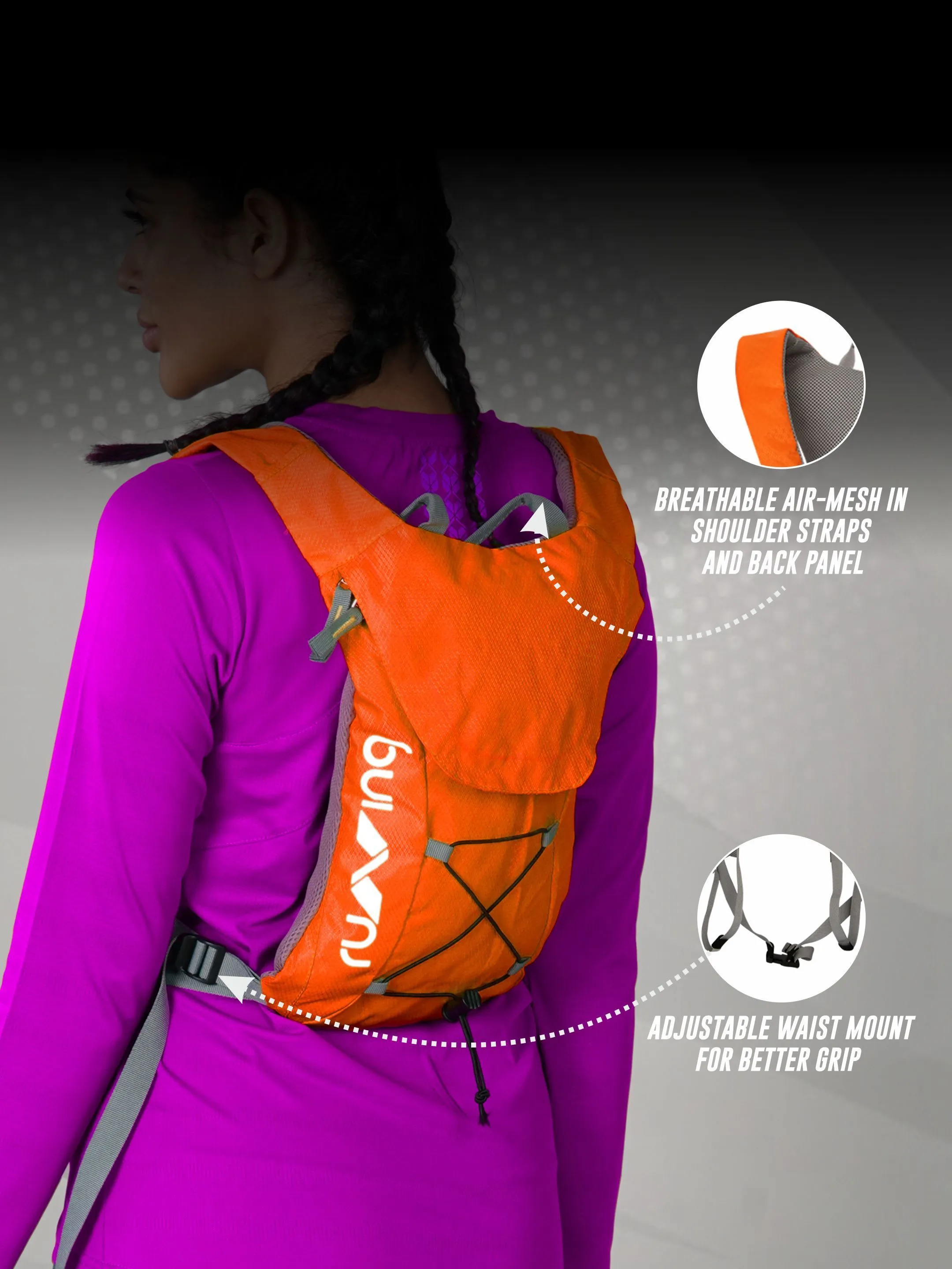 Nivia Running-2 Backpack - Orange