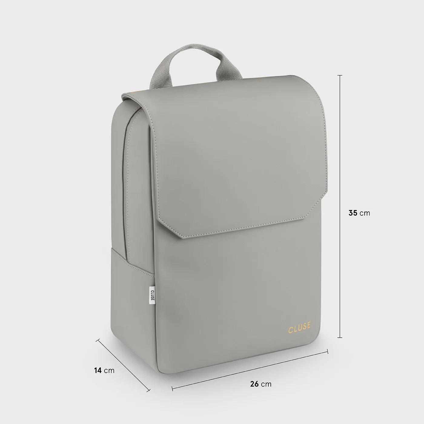 Nuitée Backpack, Light Grey, Gold Colour