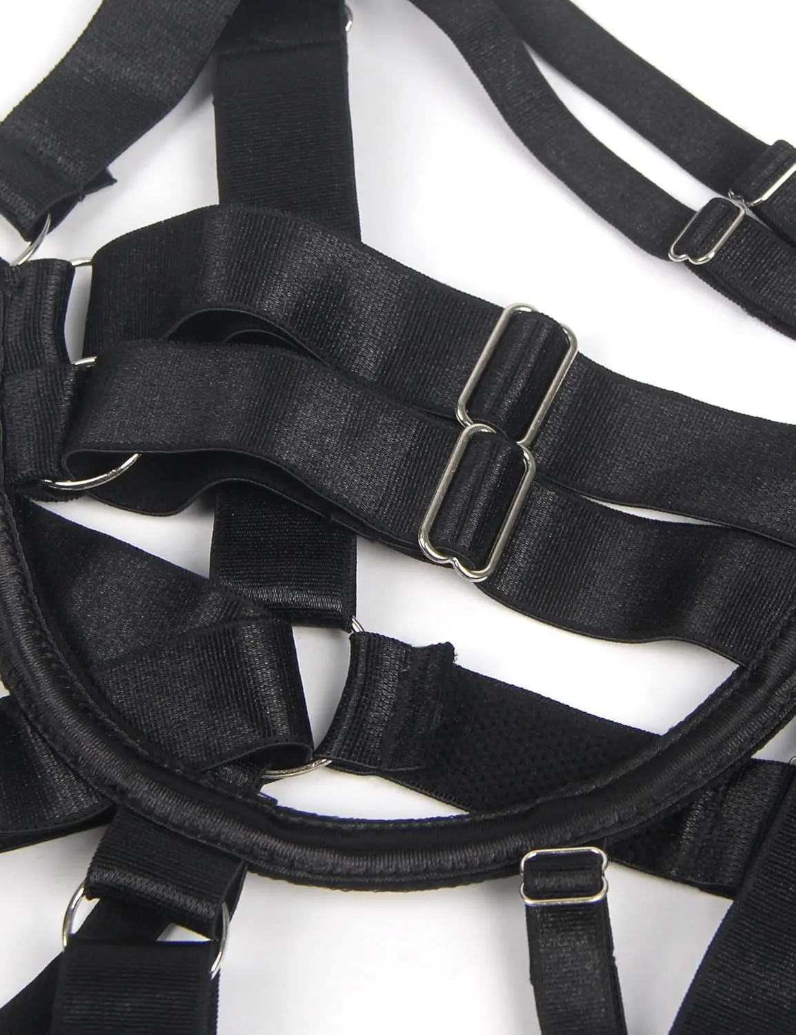 ohyeahlady Womens Strappy Lingerie Sexy Black Bondage Bodysuit Teddy Naughty Strappy Cross Lingerie for Women