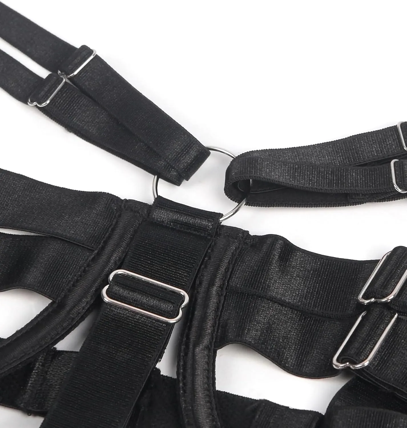 ohyeahlady Womens Strappy Lingerie Sexy Black Bondage Bodysuit Teddy Naughty Strappy Cross Lingerie for Women