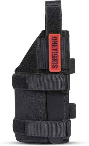 OneTigris Gun Holster Right Handed Nylon Pistol Holster for Most Compact Medium Full Size Pistol 1911 Glock17/19/20/21/45 M&P Shield 9mm with Under Barrel Attachment