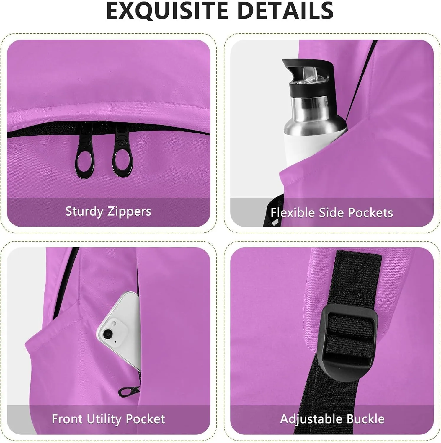 Orchid Laptop Backpack for Women Men 25L Casual Hiking Daypack Bag Travel Backpack for 15.6 inch Laptop Orchid