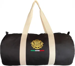 Organic Cotton round Duffel Bag (Black with Gold)