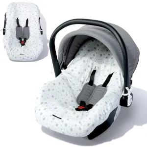 Orzbow Infant Car Seat Cover Liner, Universal Fit Carseat Protective Cover, Made of 100% Cotton - Breathable Prevent Wear & Dirt Suitable Travel Systems (0-12m), Easy to Clean, Machine Washable, White