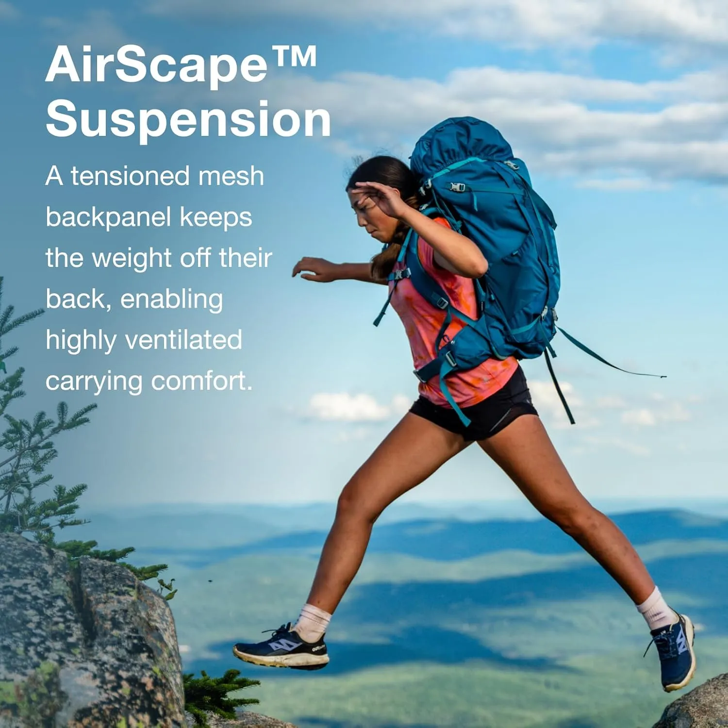 Osprey Ace 65L Kids' Backpacking Backpack, Green Canopy