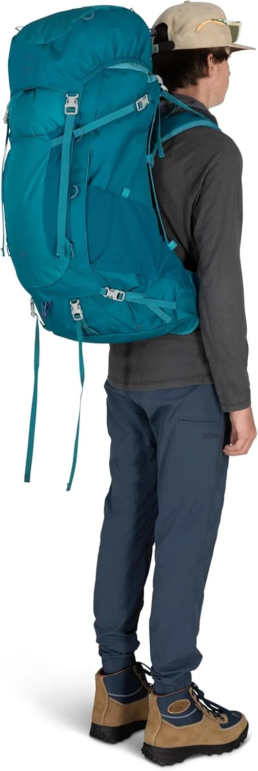 Osprey Ace 65L Kids' Backpacking Backpack, Green Canopy